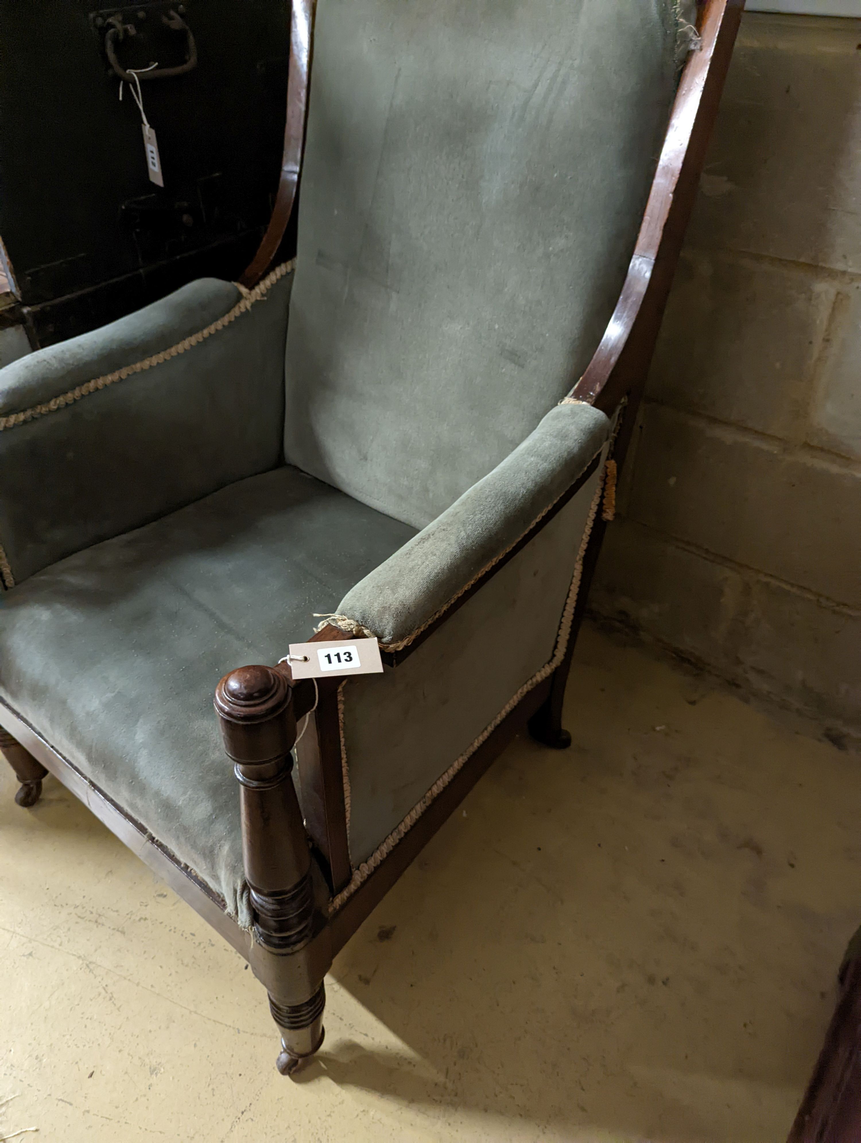 A William IV mahogany armchair. H-107cm.
